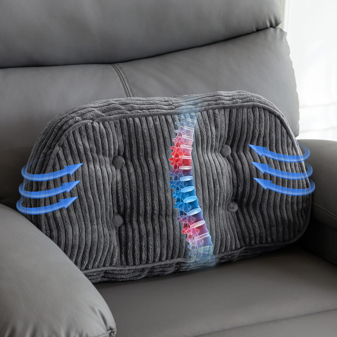 HIGOGOGO Lordosenstützkissen für Relaxsessel/Polstersessel/Sofa/Bürostuhl, gepolstertes Cord-Rückenk