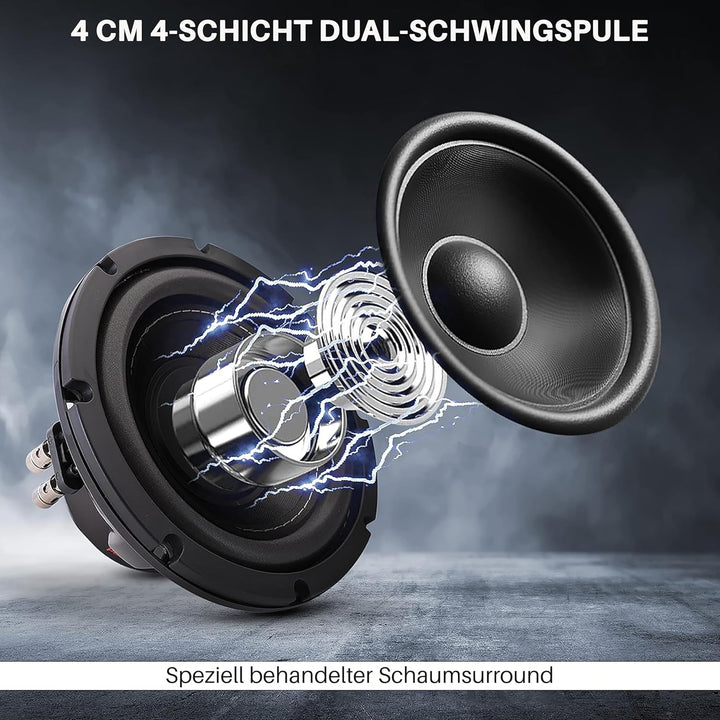 Pyle PLPW8D Subwoofer Spule Zwei Wege 4 Ohm 800 W 20 cm