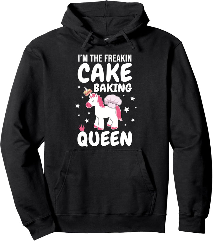 Lustige Konditorin Bäckerin Pâtissier I Einhorn Back-Königin Pullover Hoodie