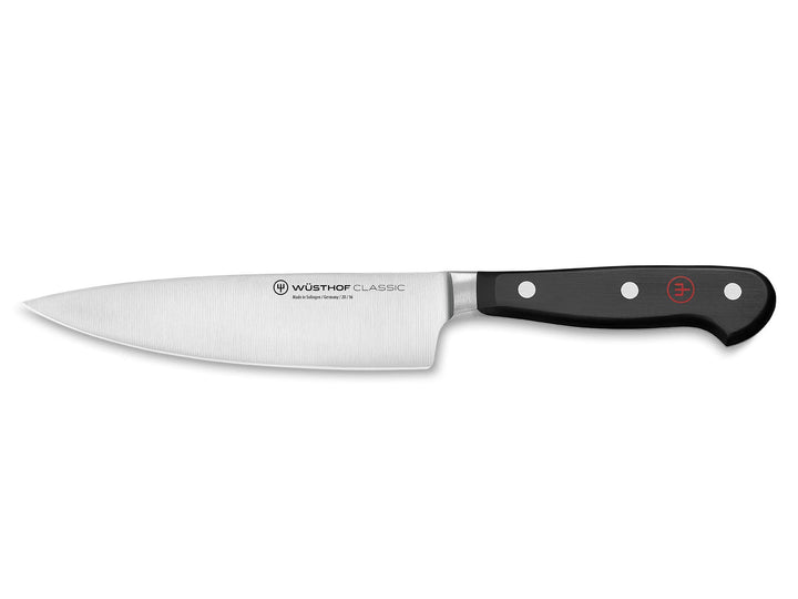 WÜSTHOF Classic Kochmesser 16 cm, Schwarz,silber 16 cm Kochmesser Halbkropf, 16 cm Kochmesser Halbkr