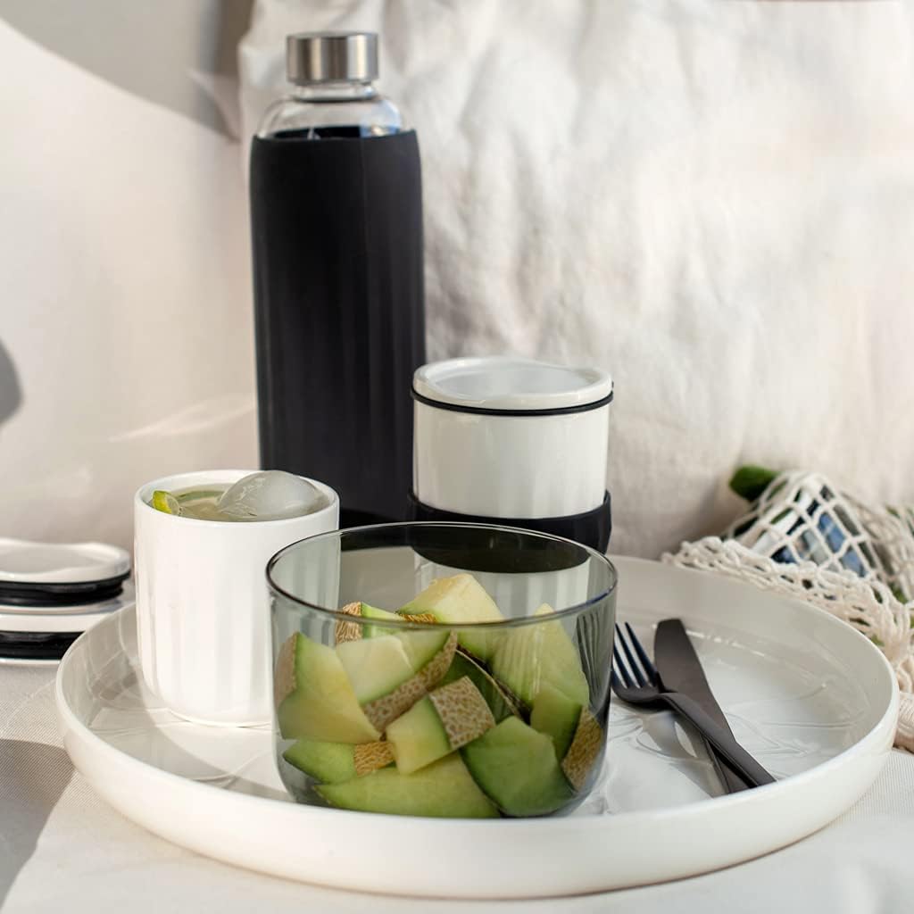 like by Villeroy &amp; Boch group ToGo &amp; ToStay - Trinkflasche, Glas, schwarz, 1L, 10-4869-7995 L (1er P