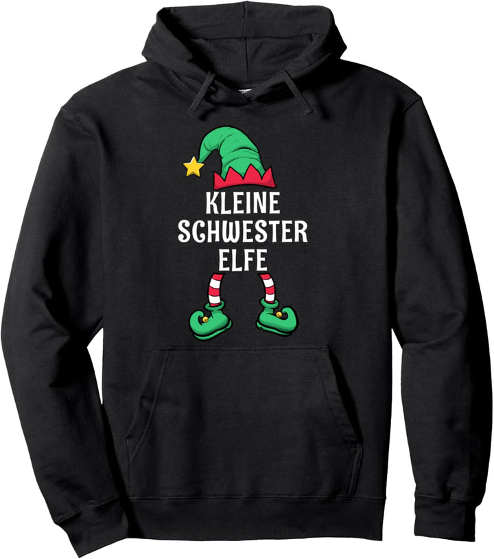 Kleine Schwester Elfe Partnerlook Familien Weihnachten Pullover Hoodie