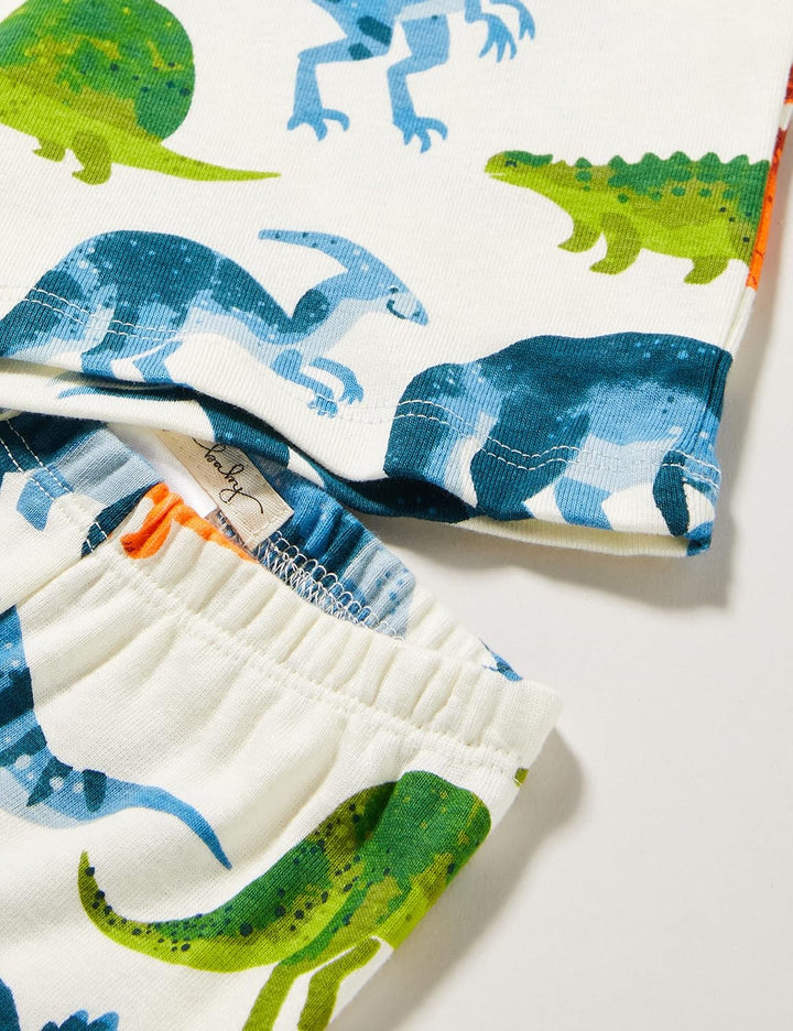 Hatley Baby-Jungen Organic Cotton Long Sleeve Pyjama Set Pyjamaset 3-6 Monate Dino Park, 3-6 Monate