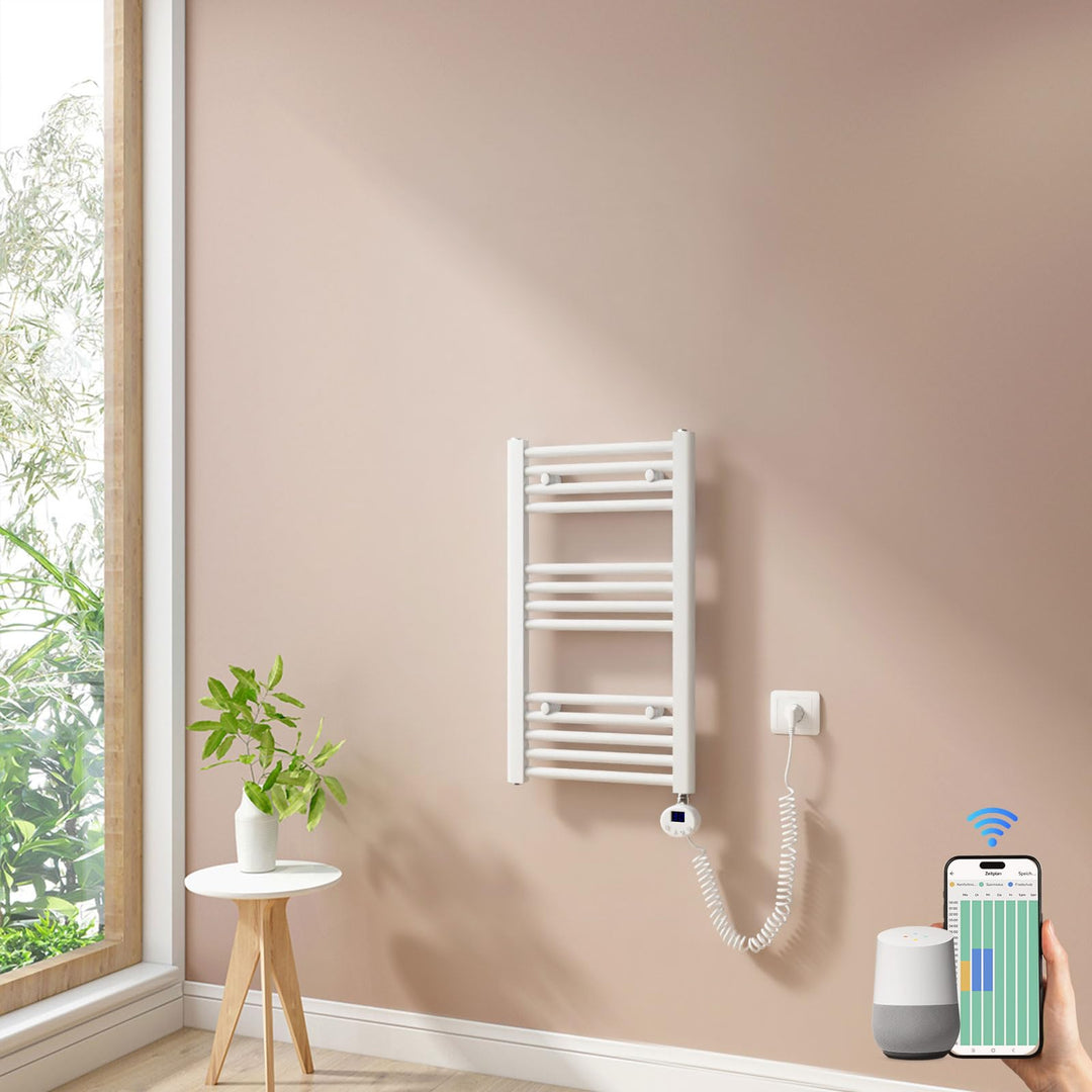 Heilmetz Smart WiFi Badheizkörper Elektrisch 70x40cm Elektrischer Handtuchtrockner mit Thermostat un