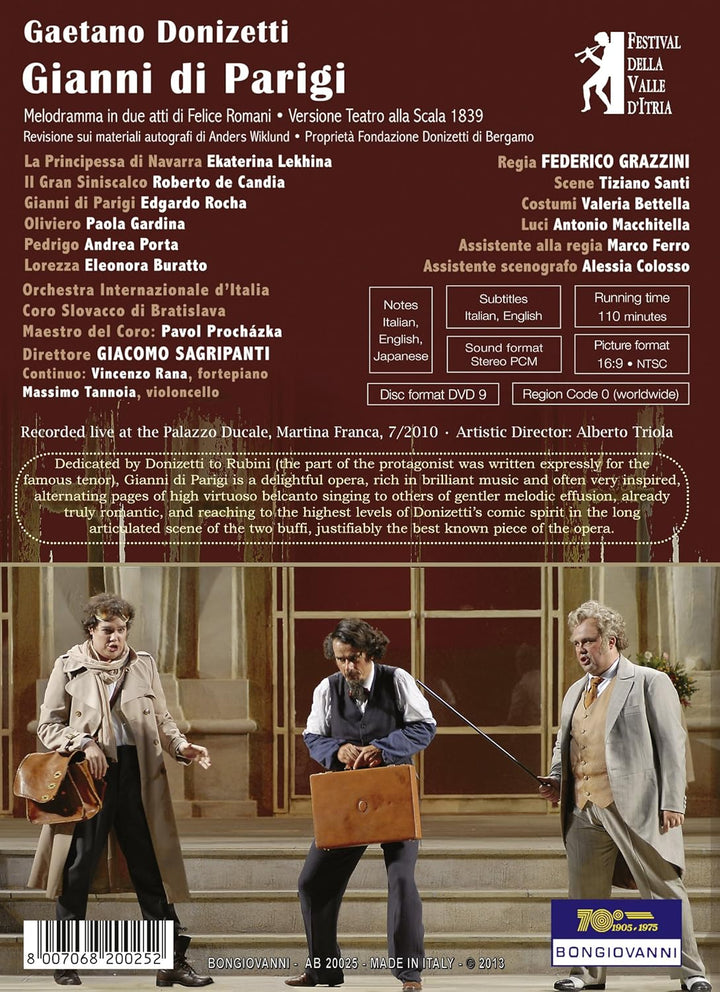 Donizetti: Gianni di Parigi Martina Franca 2010) NTSC All regions, DVD