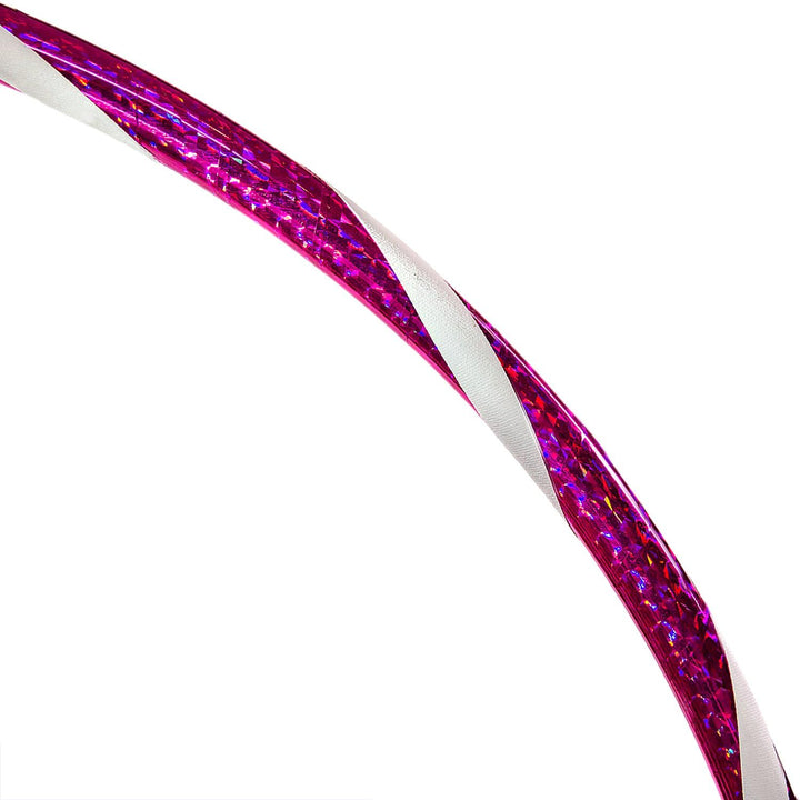 Funny Kinder Hula Hoop Reifen mit Hologramm-Muster Ø80cm Hologramm-Pink-Weiss, Ø80cm Hologramm-Pink-