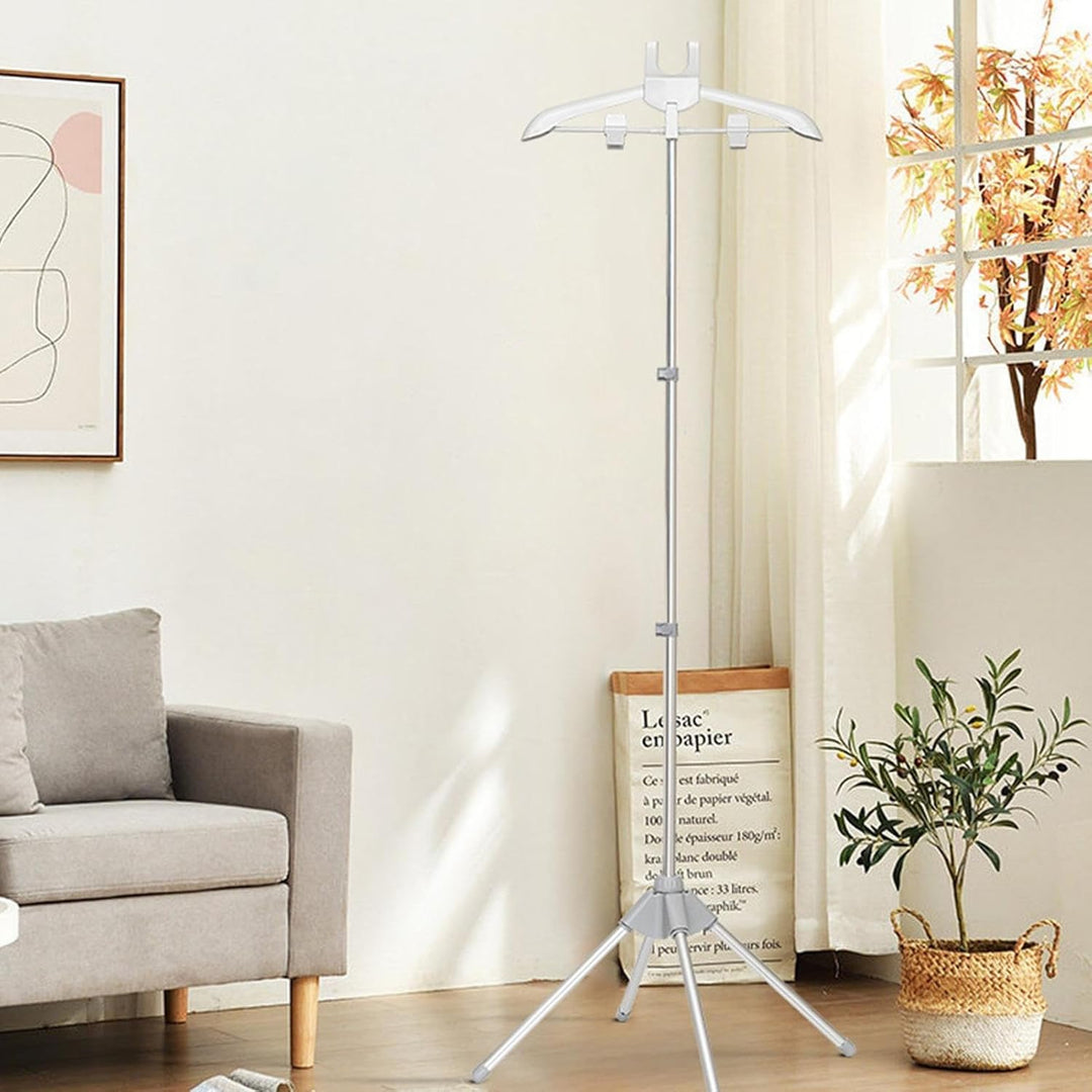 Steamer Stand, Steam Clothes Hanger with Ironing Gloves, Foldable Telescopic Steamer Holder, Foldabl