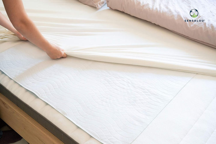 Sensalou Inkontinenzauflage 90x160 cm wasserdichte Bett Inkontinenzunterlage waschbar, atmungsaktiv,