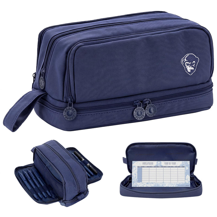 Multipocket XL Federmäppchen mit Fächern – Grosses Stifteetui für Schule, Uni &amp; Büro – Inkl. Mini Ma