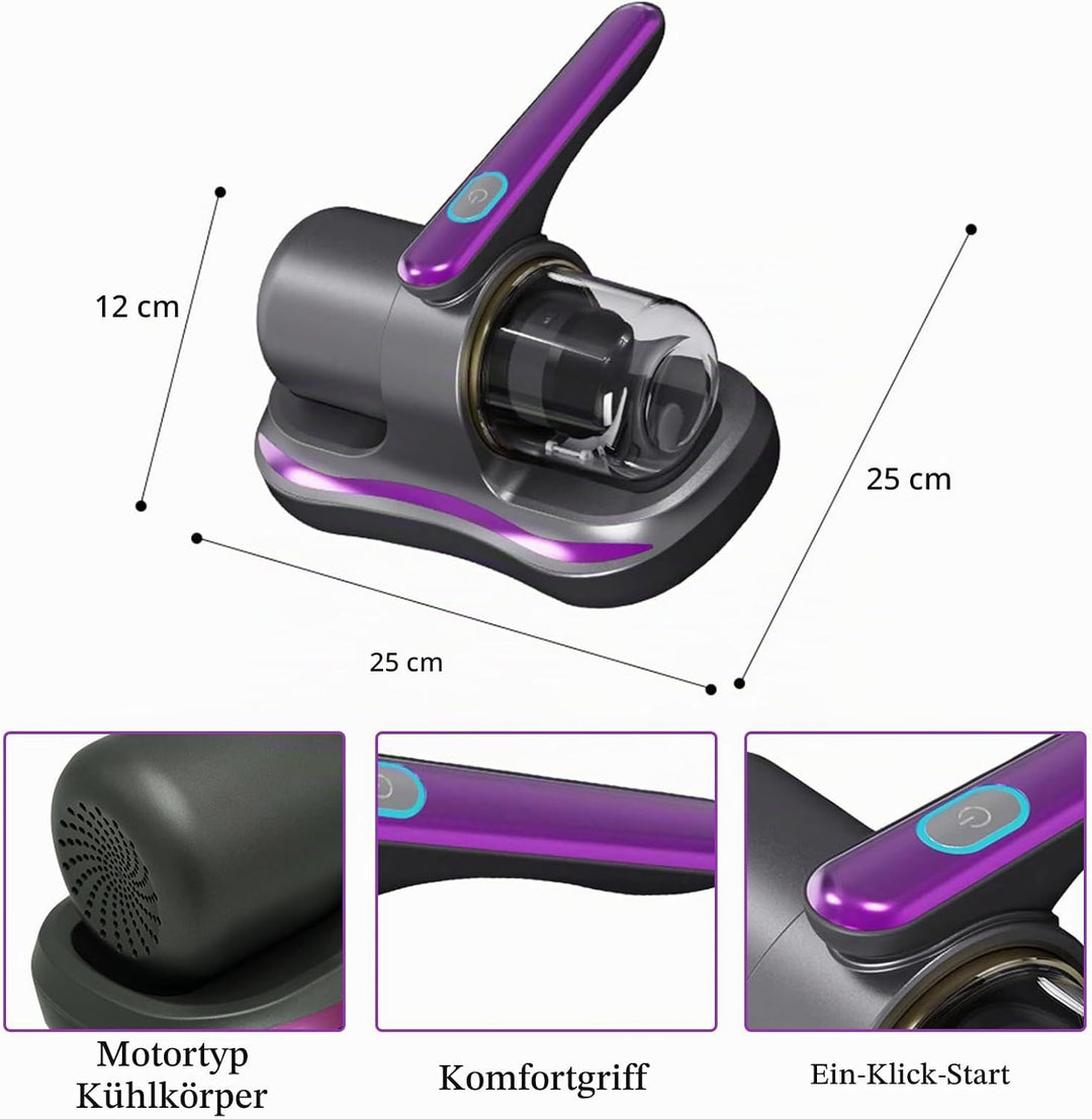 Milbensauger 100W Matratzenreiniger Milbensauger für Matratzen,Milbenstaubsauger Bettmatratzen-Staub