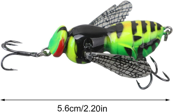 Forellenköder,Realistisch, mit Haken, wiederverwendbar - Fliegenfischer-Köder - für Barsch, Forelle,