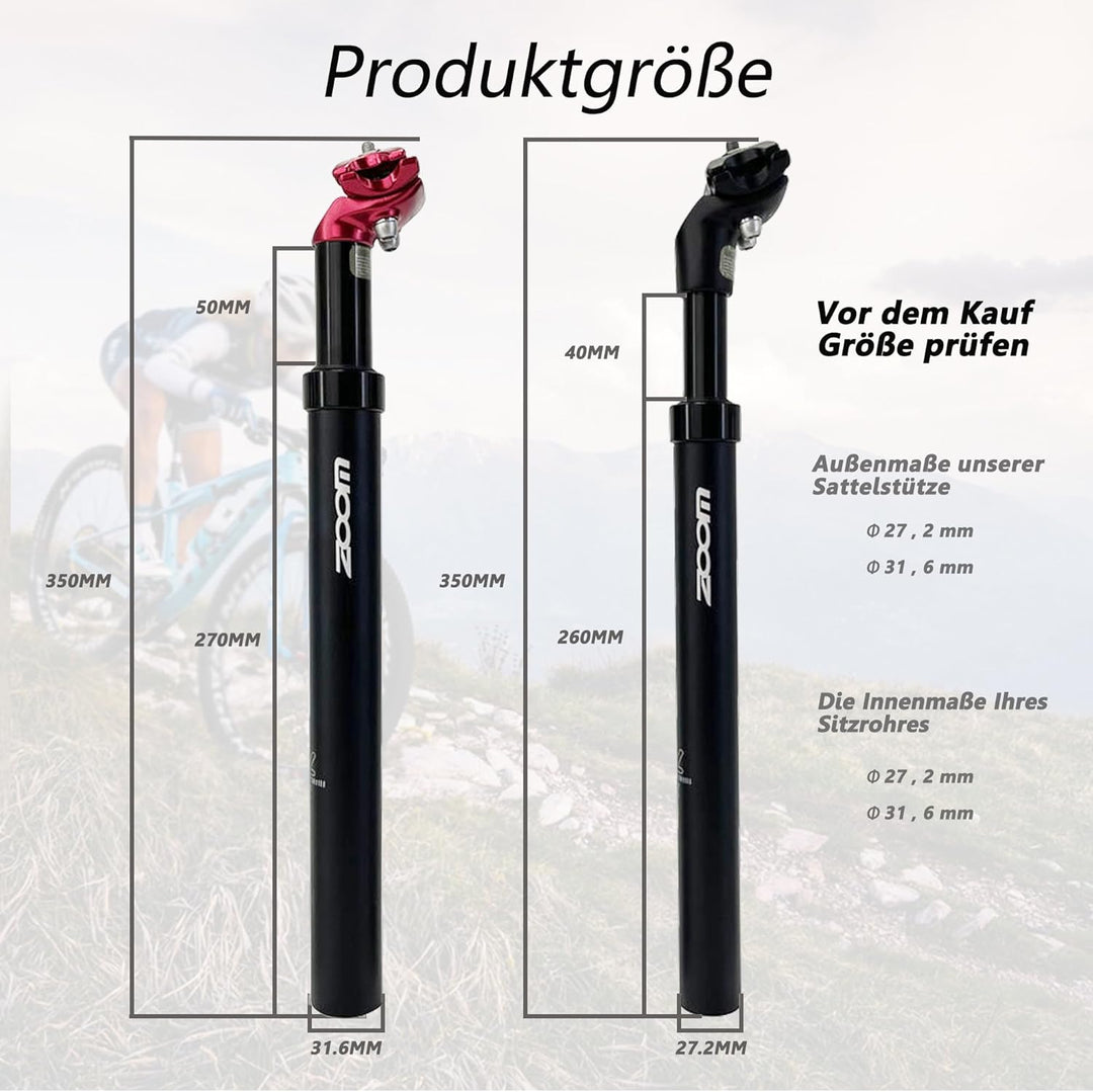 JaneEyre Federsattelstütze hochwertigem Fahrrad Sattelstütze, Durchmesser 27,2, 30,8 oder 31,6 mm，Sa