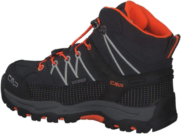 CMP Unisex Kinder Kids Rigel Mid Trekking Shoes Wp Wanderschuhe 37 EU Antracite Flash Orange, 37 EU