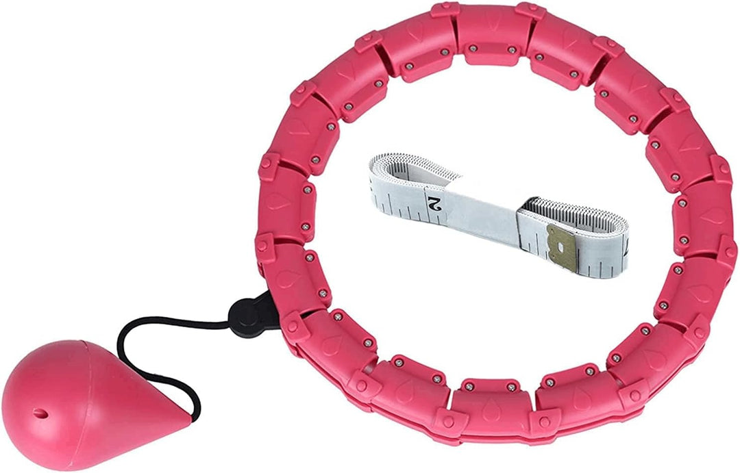 Hula Reifen Hoop Erwachsene,Smart Hula Fitness Reifen mit Gewicht und 24 Abnehmbaren Teilen auch für