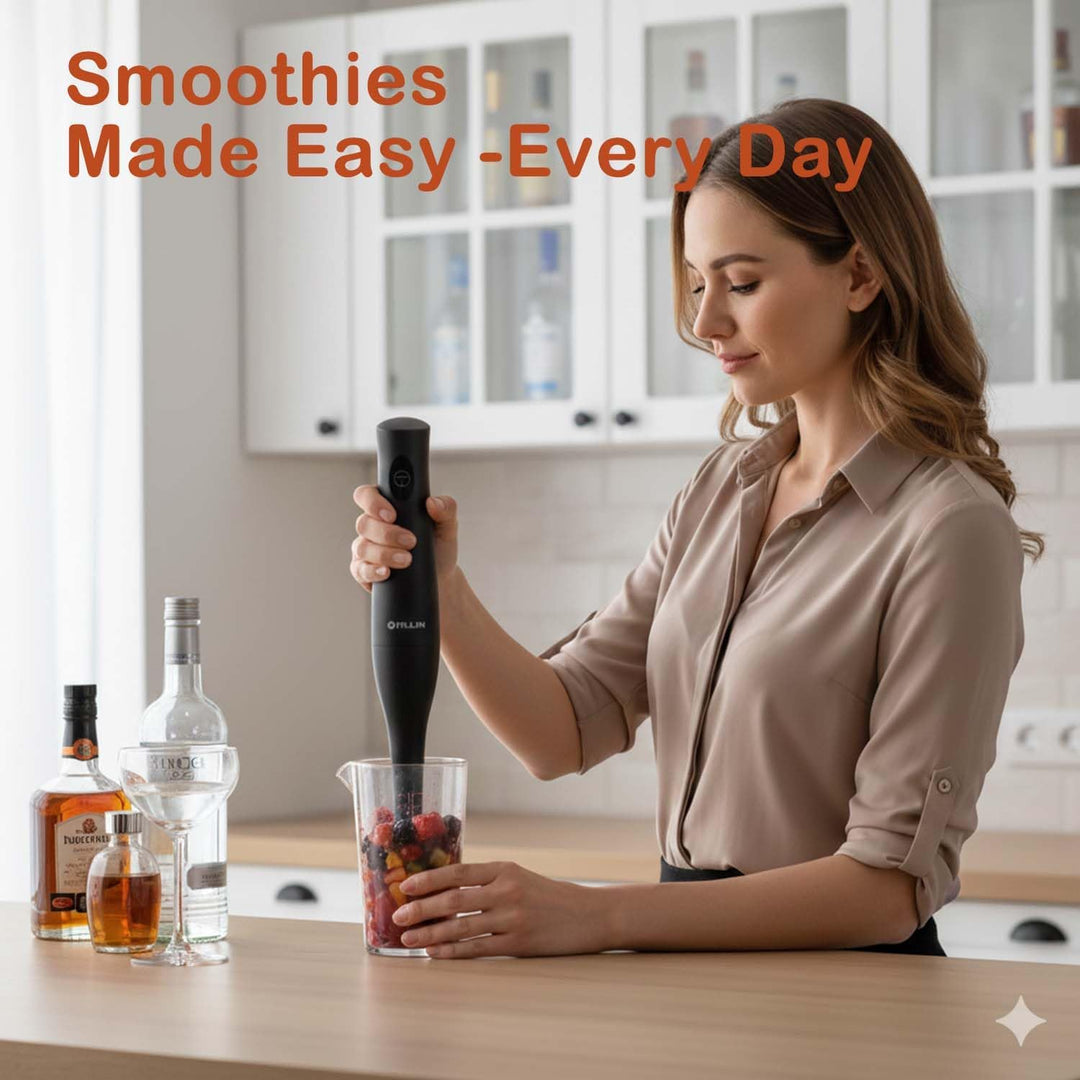 MULIN 400-W-Stabmixer, leistungsstark und leicht, mit abnehmbarem und spritzwassergeschütztem Design