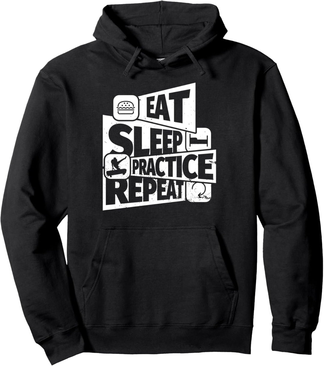 ESSEN SIE SCHLAF Pauschenpferd WIEDERHOLEN Lustiges Pauschen Pullover Hoodie