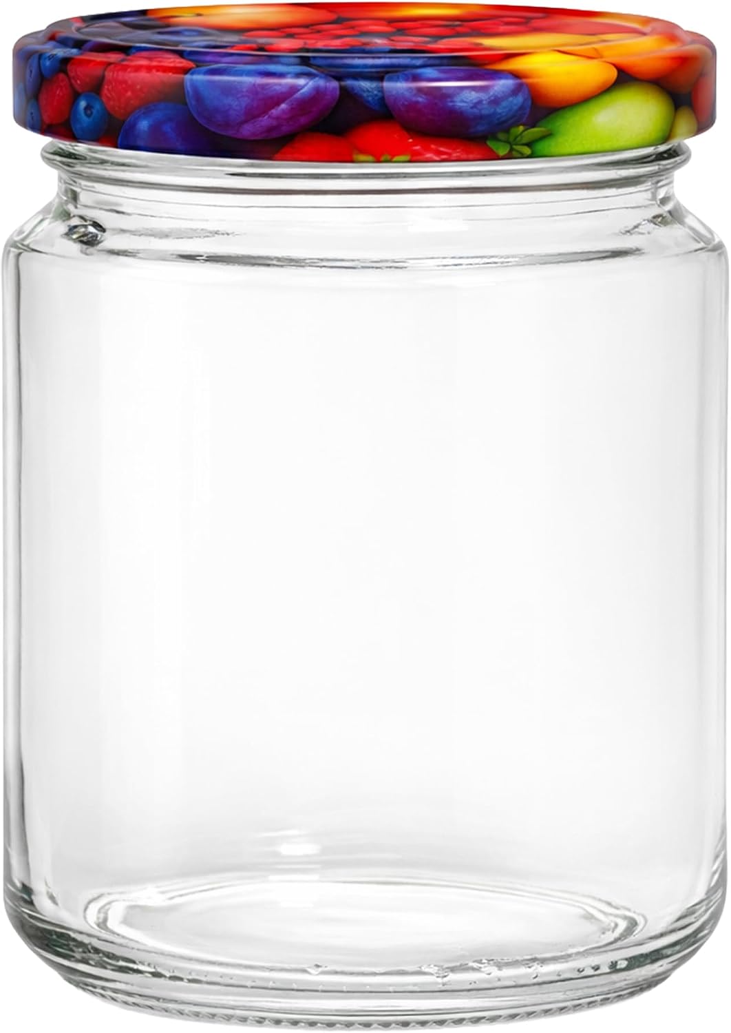 Vitrea 12x Marmeladengläser 275 ml - mit Deckel Obst TO 66 - Einmachgläser zum befüllen mit Schraubd
