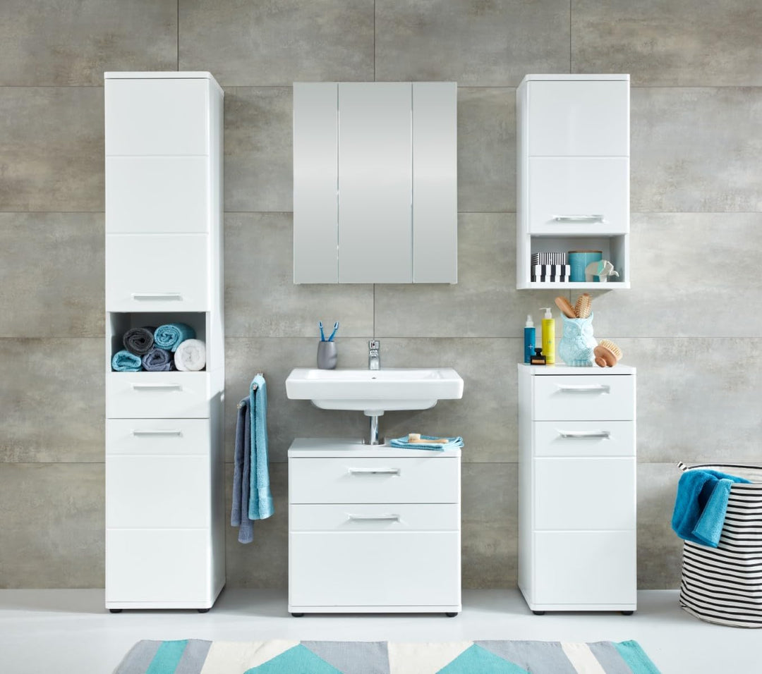 trendteam smart living - Hängeschrank Wandschrank - Badezimmer - Monte - Aufbaumass (BxHxT) 37 x 76