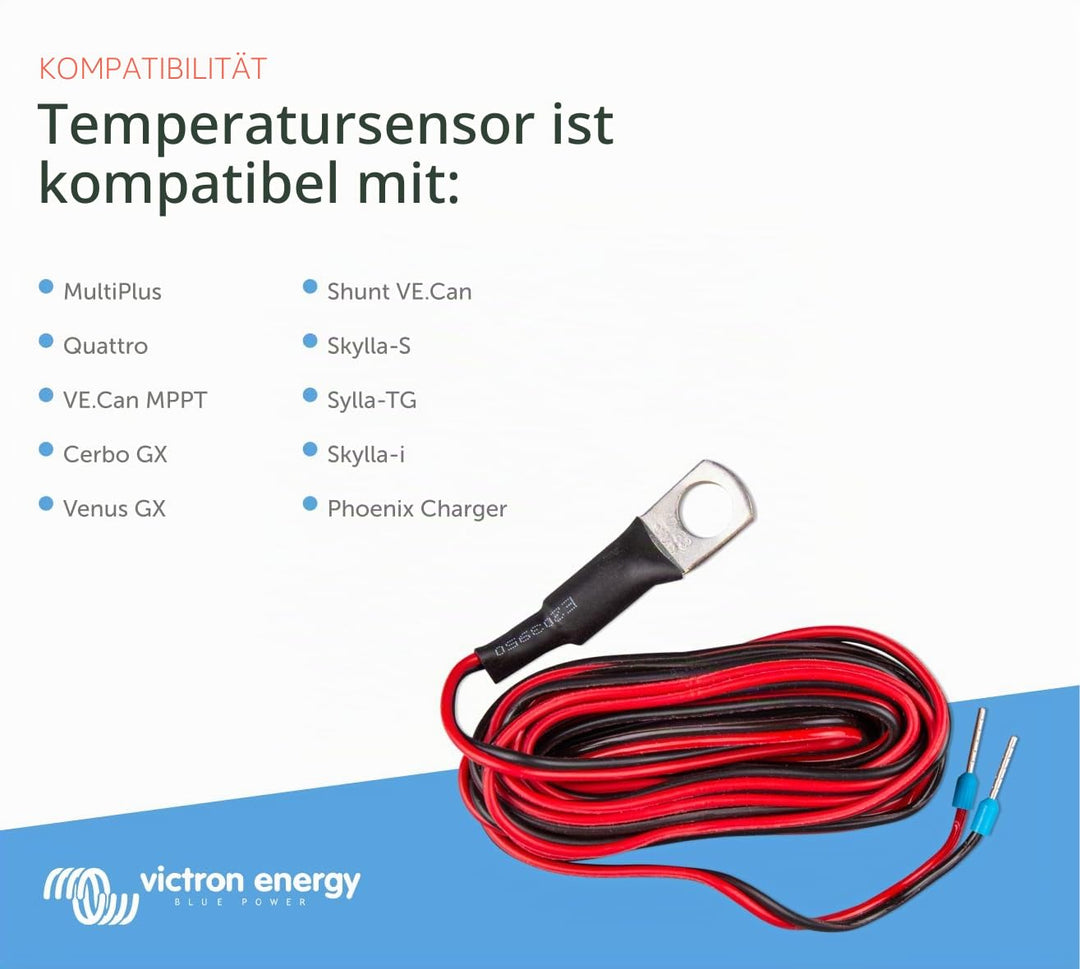 Victron Energy Temperatursensor für Quattro, MultiPlus und GX Gerät Temperatursensor für MultiPlus u