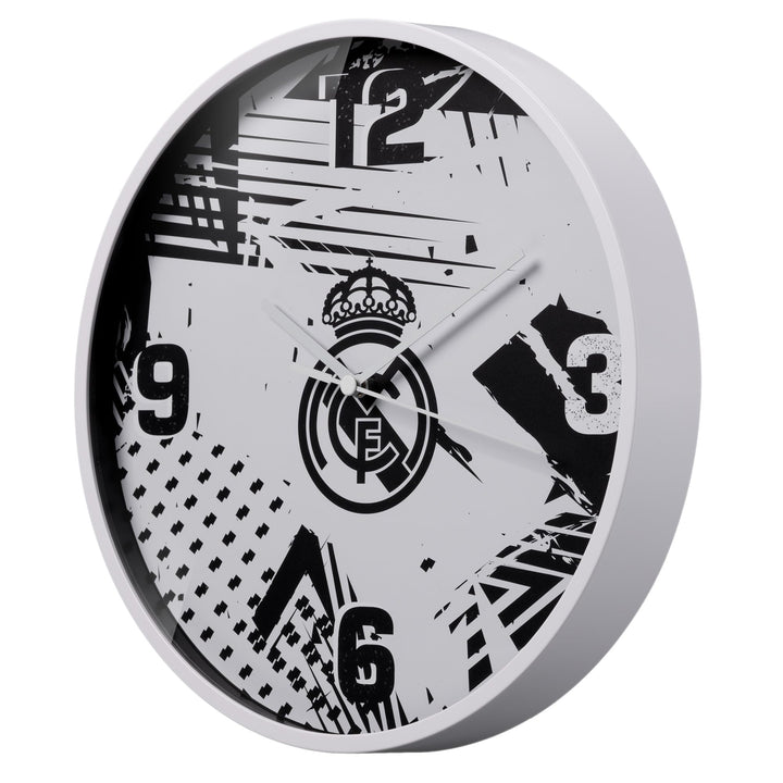 Real Madrid Funky Wanduhr 25 cm mit leisem Quarzuhrwerk und Batterie