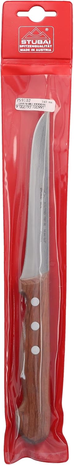 Stubai 759102 Ausbeinmesser SB-Verpackung, 140 mm, Mittelbraun