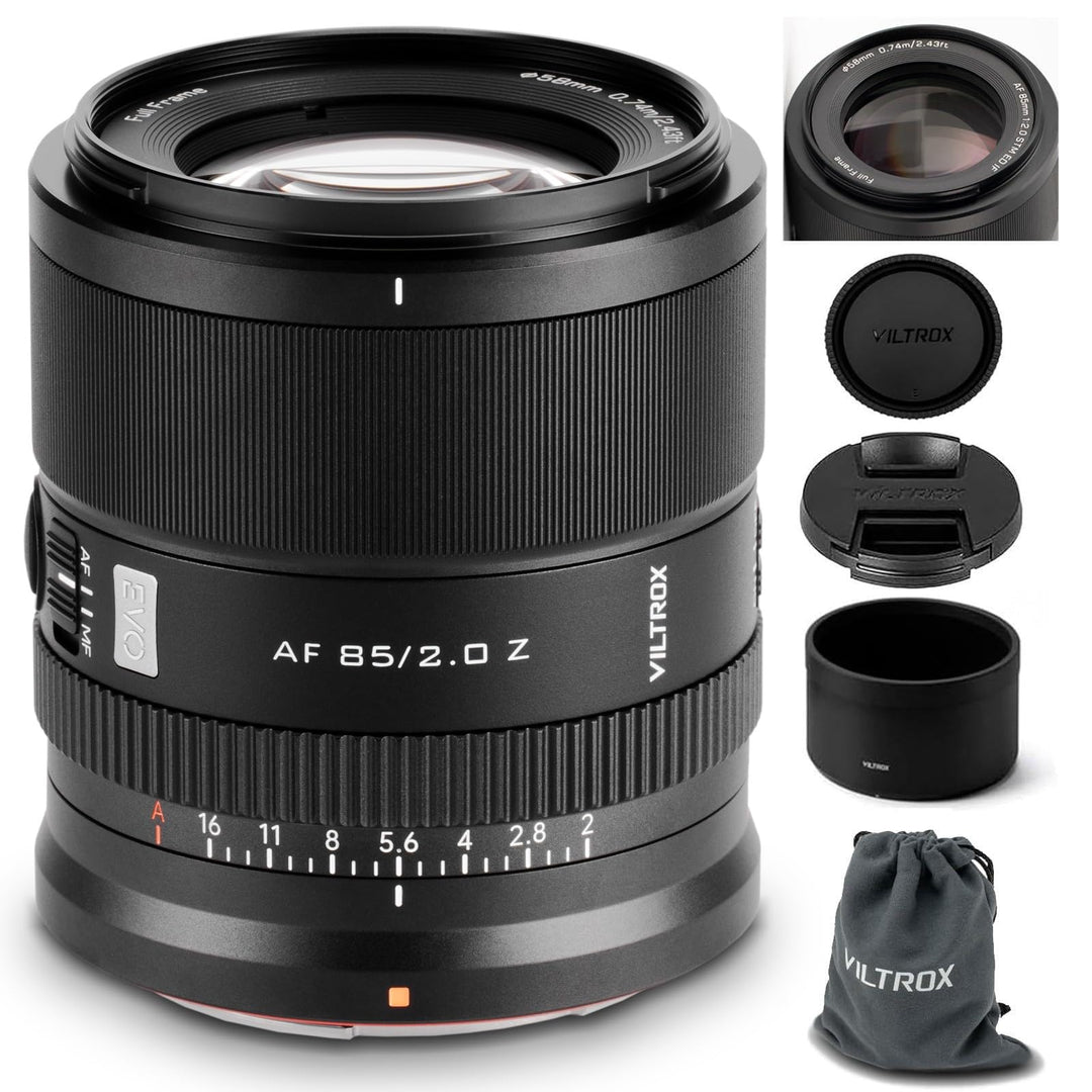 VILTROX 85mm F2.0 EVO Z-Mount Vollformat Objektiv für Nikon Z, Autofokus-Teleobjektiv mit mittlerer