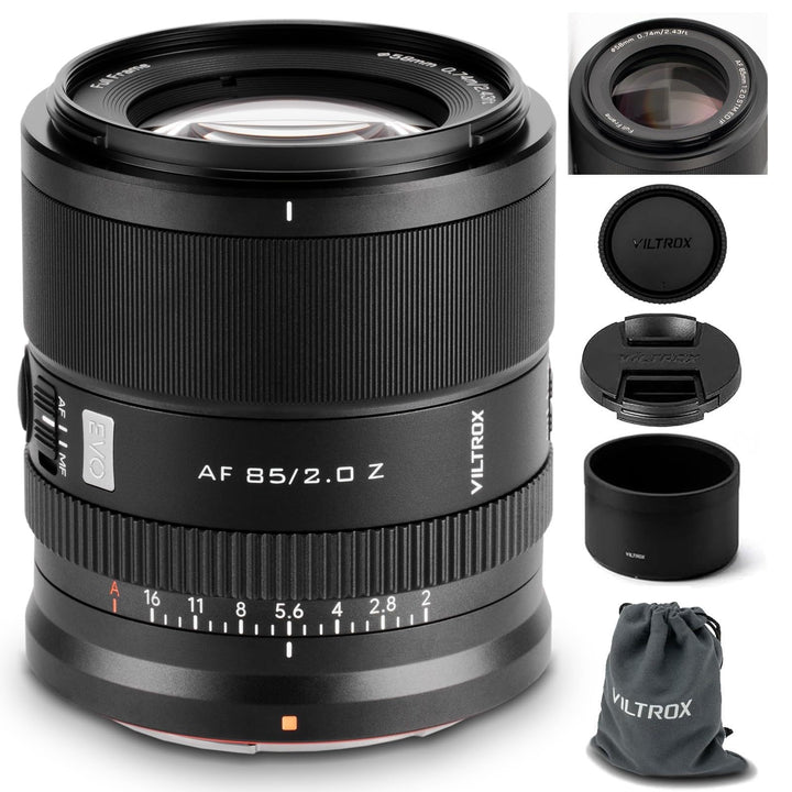 VILTROX 85mm F2.0 EVO Z-Mount Vollformat Objektiv für Nikon Z, Autofokus-Teleobjektiv mit mittlerer