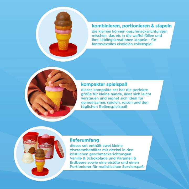 Casdon Langnese Spielzeug-Eiscreme-Set, 2er-Pack, ab 2 Jahren Eiscreme-doppelpack, Eiscreme-doppelpa