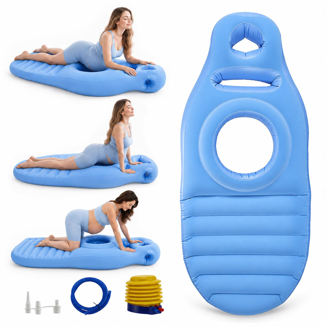 Aufblasbares Schwangerschaftskissen, Yogamatte Für Schwangere Mit Loch, Bequeme Beflockte Luftbett f