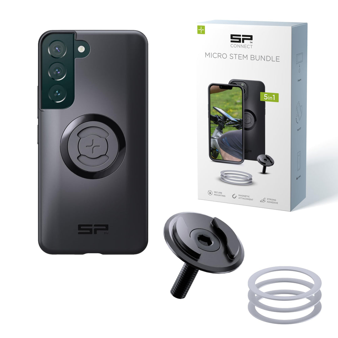 SP CONNECT Micro Stem Bundle | SPC+ | für Samsung S22 Handy Halterung für den fahrradlenker | Smartp