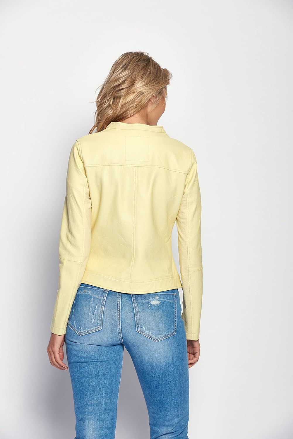 MAZE Damen Lederjacke Summerset L Gelb, L Gelb