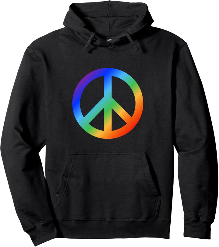 Make Peace Not War - Peace Logo in Regenbogen Farben Pullover Hoodie