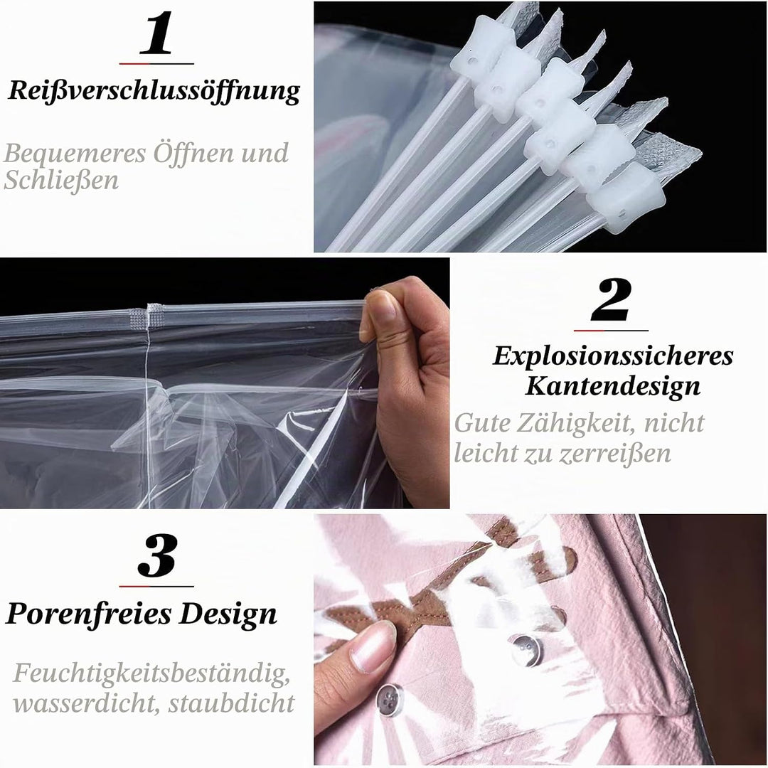 30 Stücke Zip Beutel Gross Wiederverwendbar 40×50 cm Zipper Beutel Reisetasche Transparent Zip Tüten