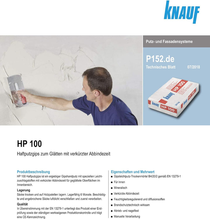 Knauf Haftputzgips HP 100
