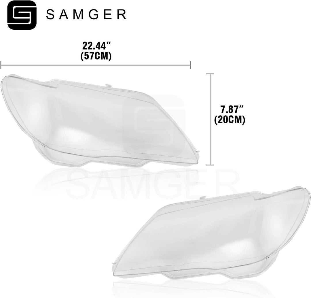 Samger 2 Stück Lichtscheibe Scheinwerfer Abdeckung Frontscheinwerfer Linsenabdeckung Für 2005-2008 B