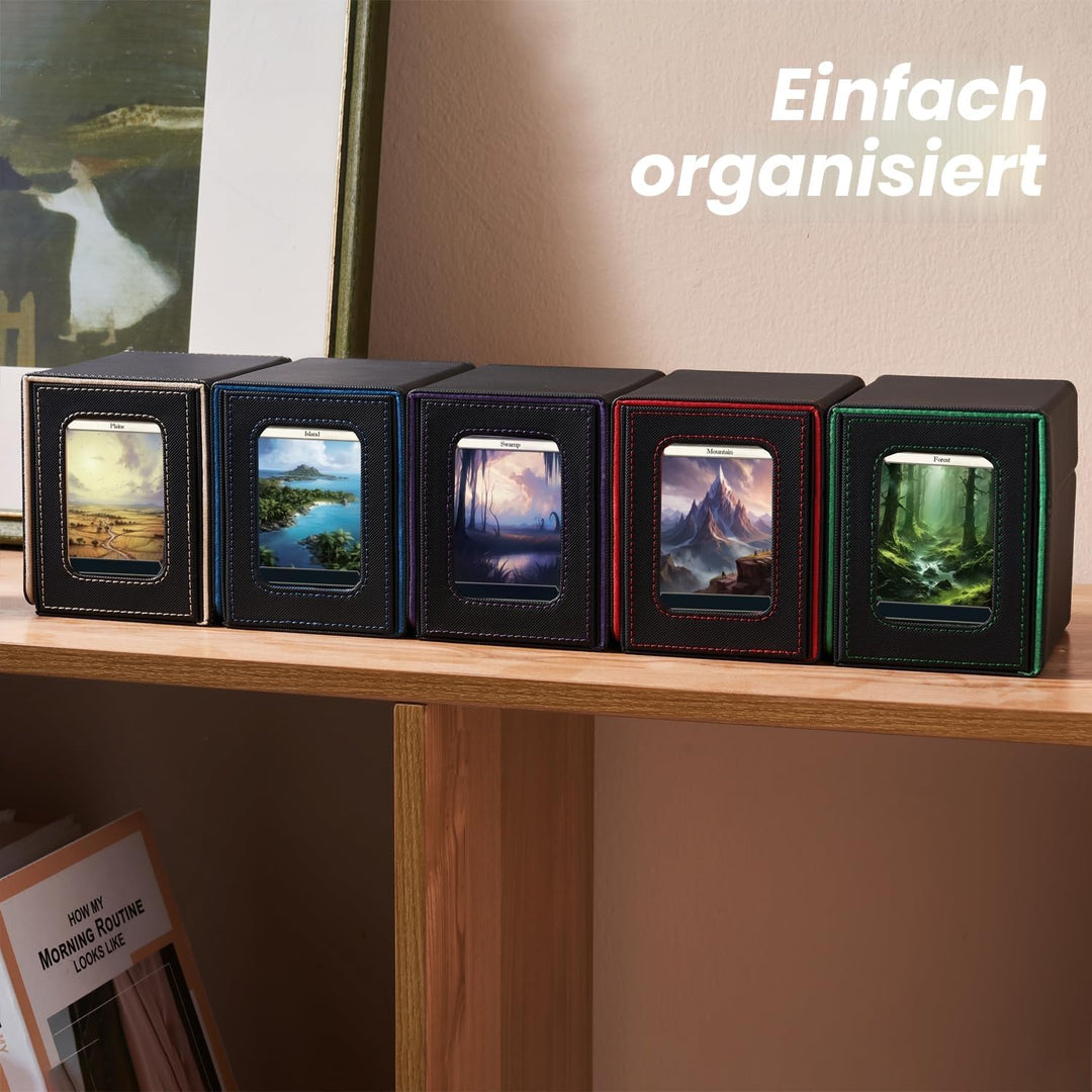 Mage Tech Card Deck Box für MTG Commander - Patentiertes Design, Commander Display, als Deckhalter,