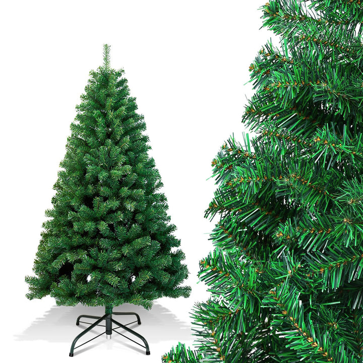 Gimisgu künstliche Weihnachtsbaum, 150cm PVC Künstlicher Christbaum mit 350 Spitzen, Einfacher Aufba