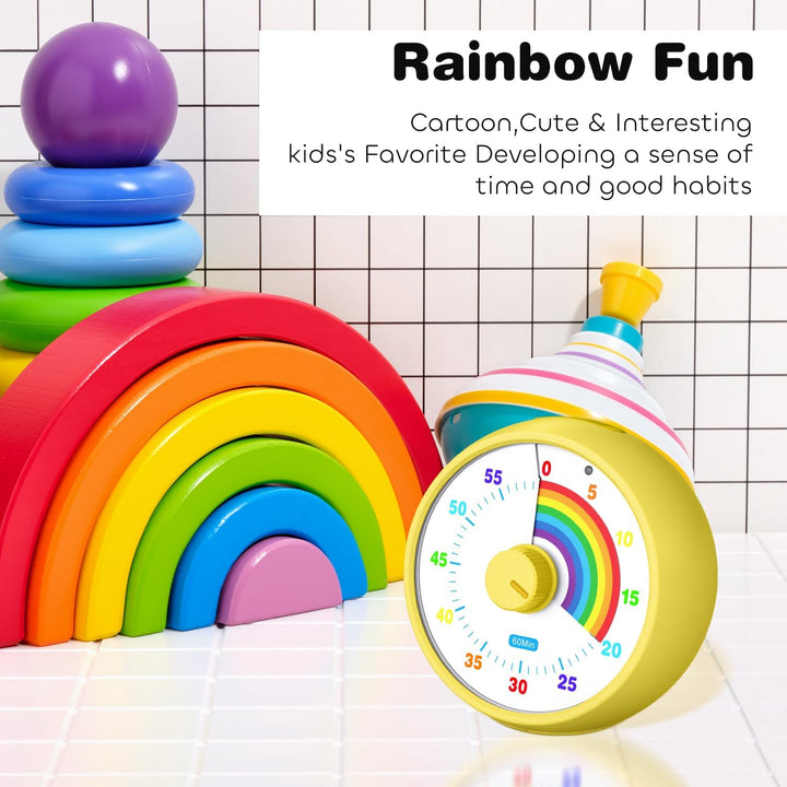 Visueller Timer für Kinder, 60-Minuten Countdown für Klassenzimmer Büro Küche, Schreibtisch Timer Ki