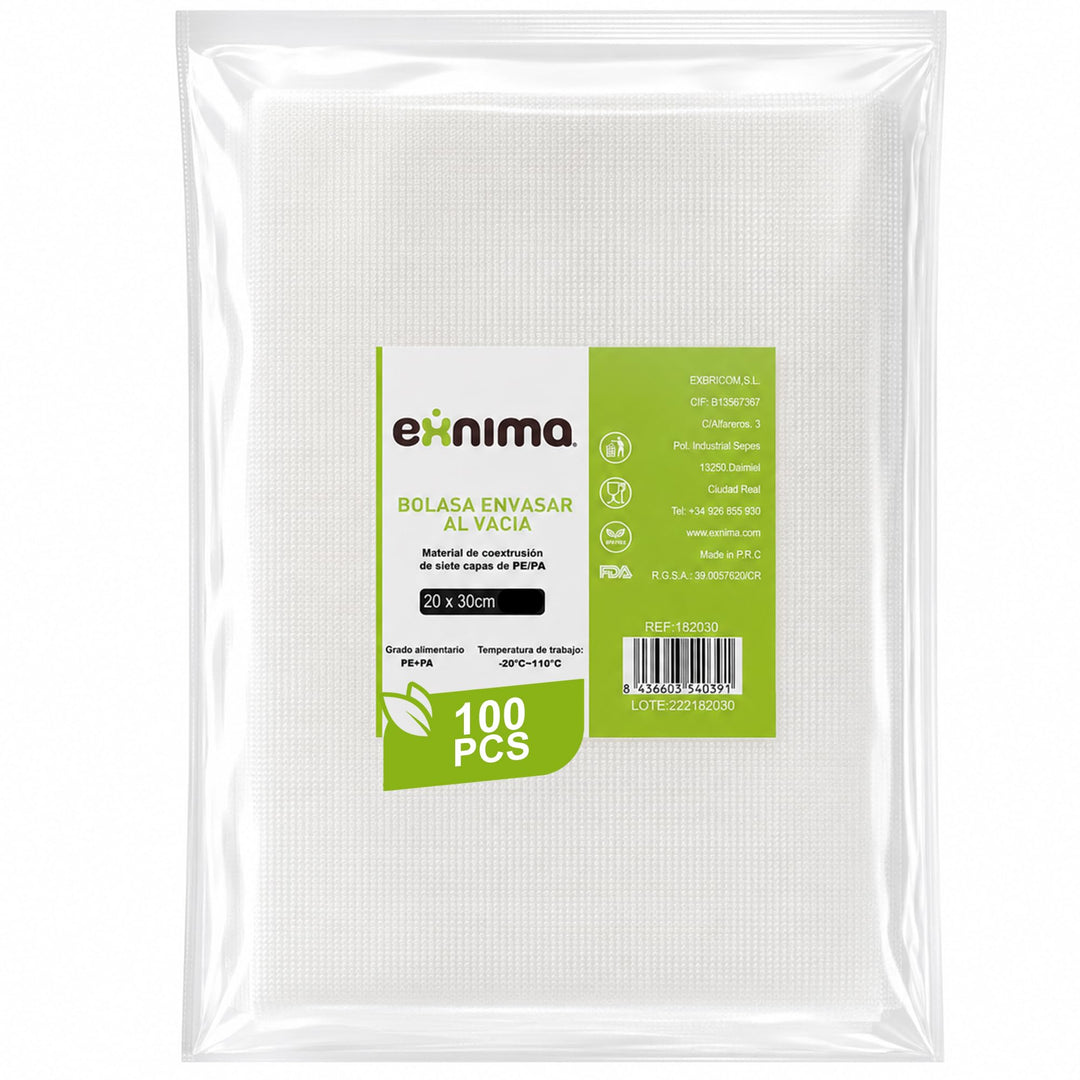 Geprägte Vakuumierbeutel, 50, 100, 200, 500 oder 1000 Stück, 15 x 25 cm, Vakuumbeutel zur Lebensmitt