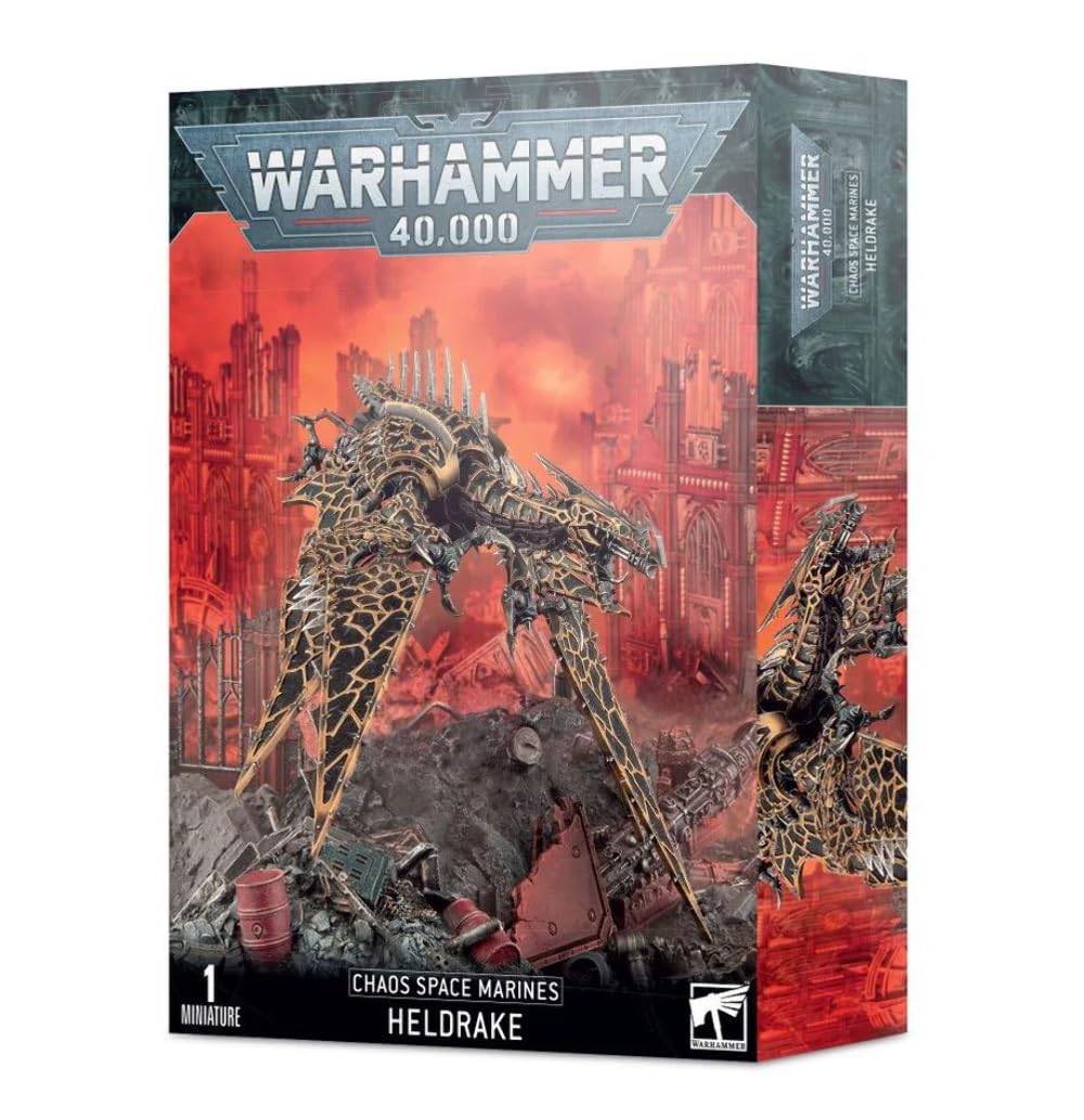 Warhammer Heldrake Chaos Space Marines Figur – Tischspiel – ab 120 Jahren