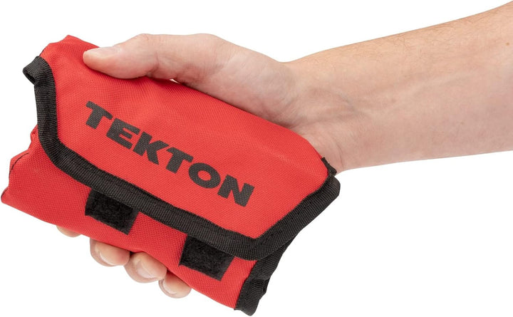 TEKTON WRN01190 Ring-Maulschlüssel-Satz (kurz) 12-teilig (8-19 mm) mit rollbarer Aufbewahrungstasche