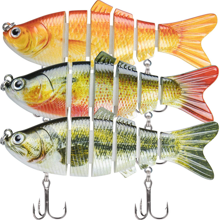 TRUSCEND Kunstköder Hecht, Fisch Köder für Zander Barsch Forellen Wobbler Swimbait, Angelköder Fisch