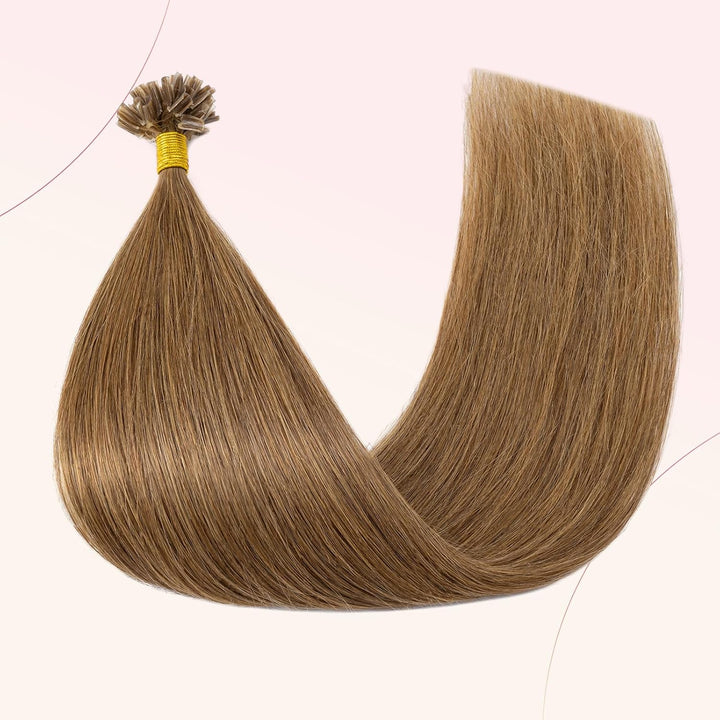 Elailite Bonding Extensions Echthaar Haarverlängerung Keratin U-Tip Haarverlängerung 100% Menschenha