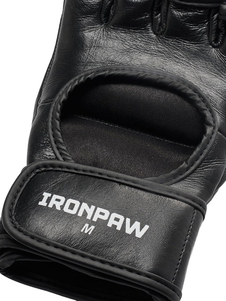 BENLEE Leder MMA Kampfhandschuhe IRONPAW Black/White M, Black/White M