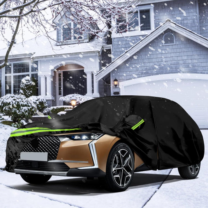 Autoabdeckung Passend für Citroen DS3/DS 3 Crossback 2009-2026, Vollgarage Schwarz Massgeschneidert