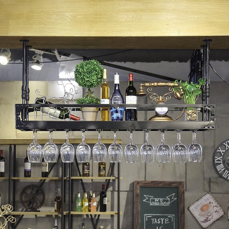 Deckenregal Weinregal Weinflaschenhalter Hängender Retro Eisen Dekoration Regal Höhenverstellbare Hä