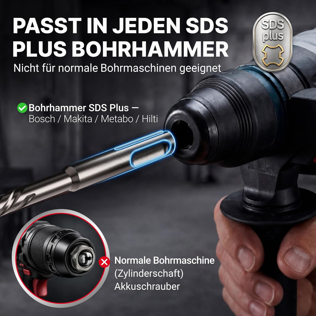 SDS Plus Betonbohrer Set PGM zertifiziert [5tlg. Ø 5-8 mm]