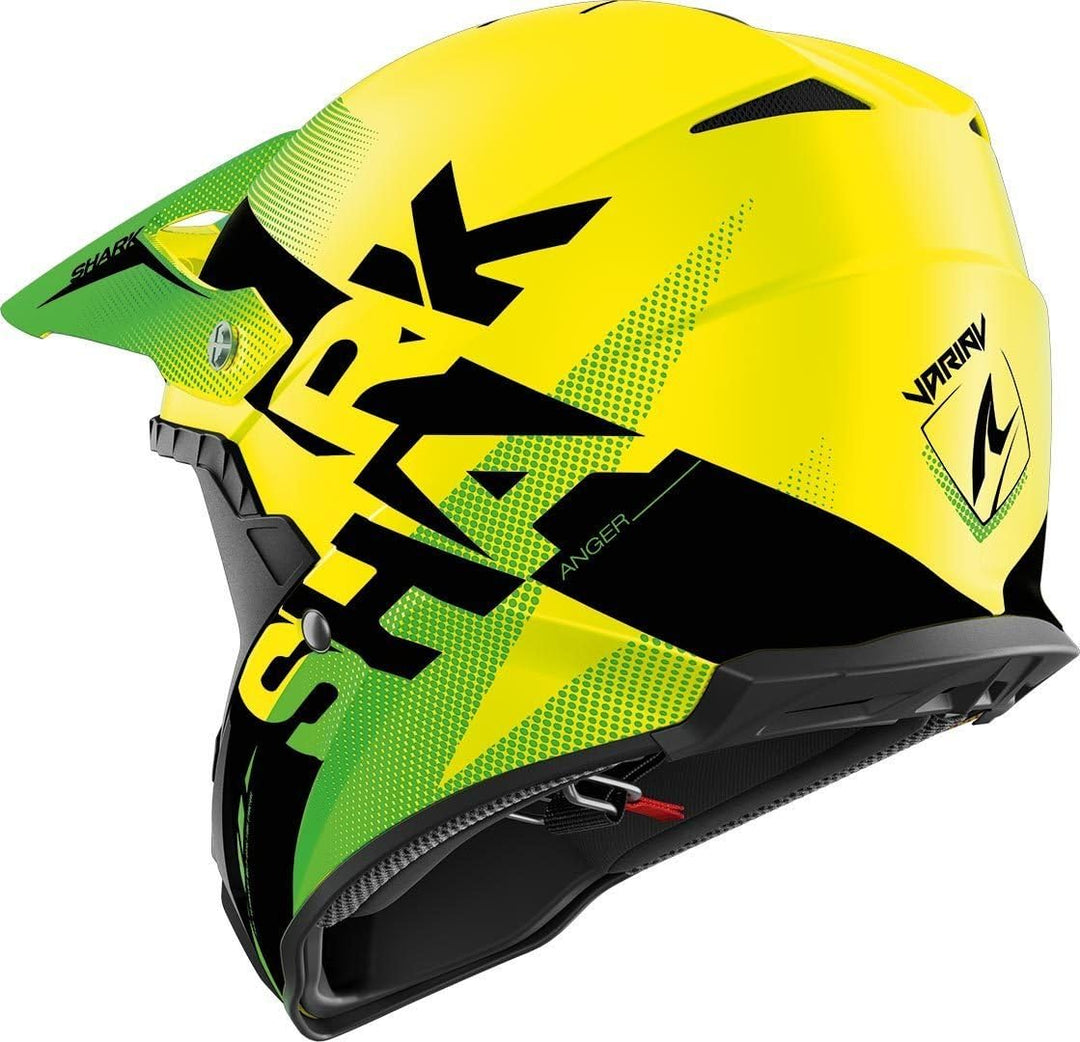 Shark Herren Anger YKG Motocrosshelm Varial Engel gelb und schwarz Grösse M, Jaune Noir M Jaune noir