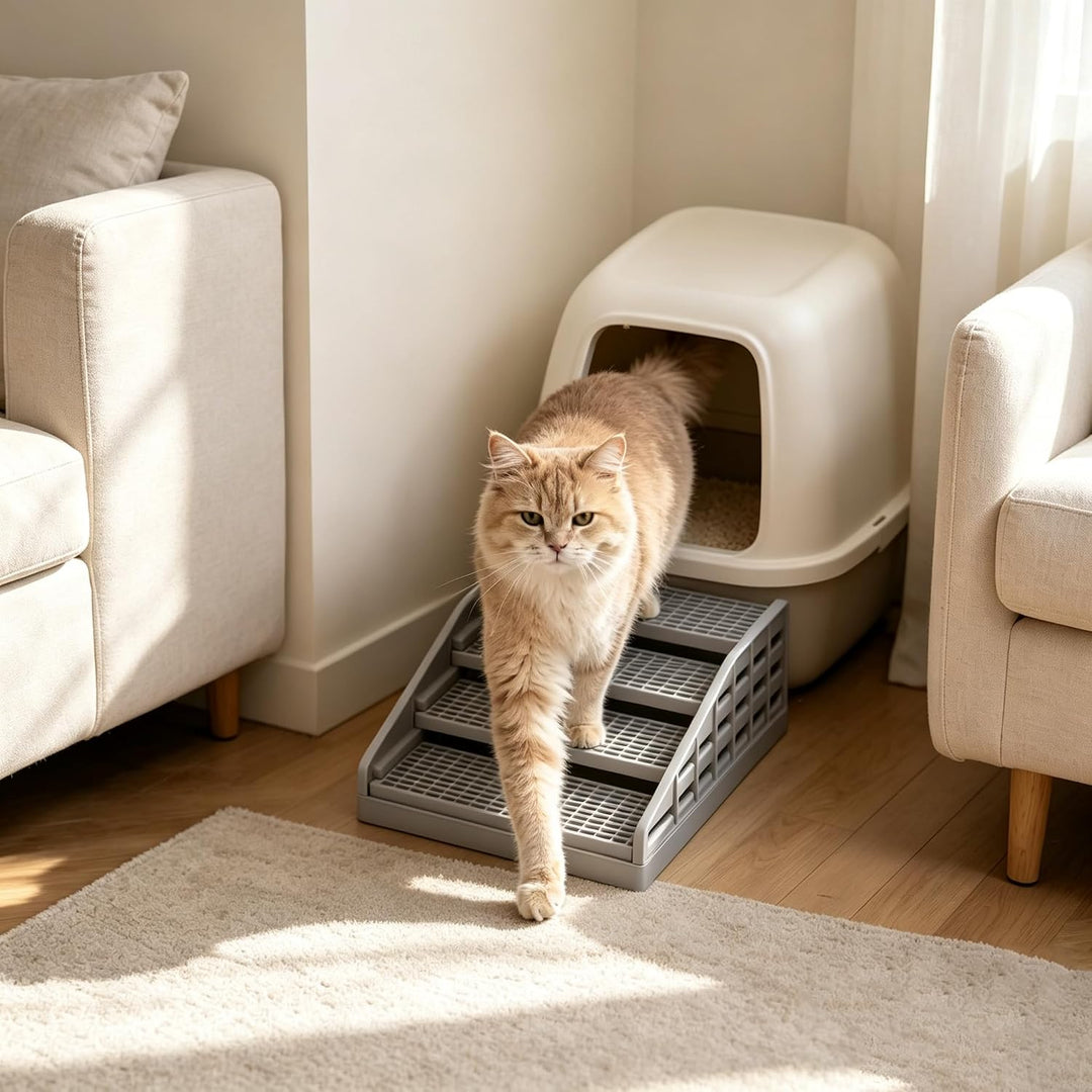 Katzentreppe, rutschfeste Katzentreppe für Katzentoiletten