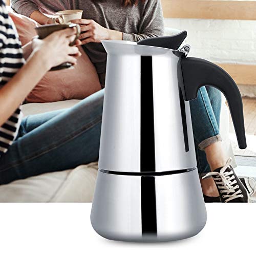 Espressokocher aus Edelstahl, tragbar, ideal für Camping, Reisen 100ml